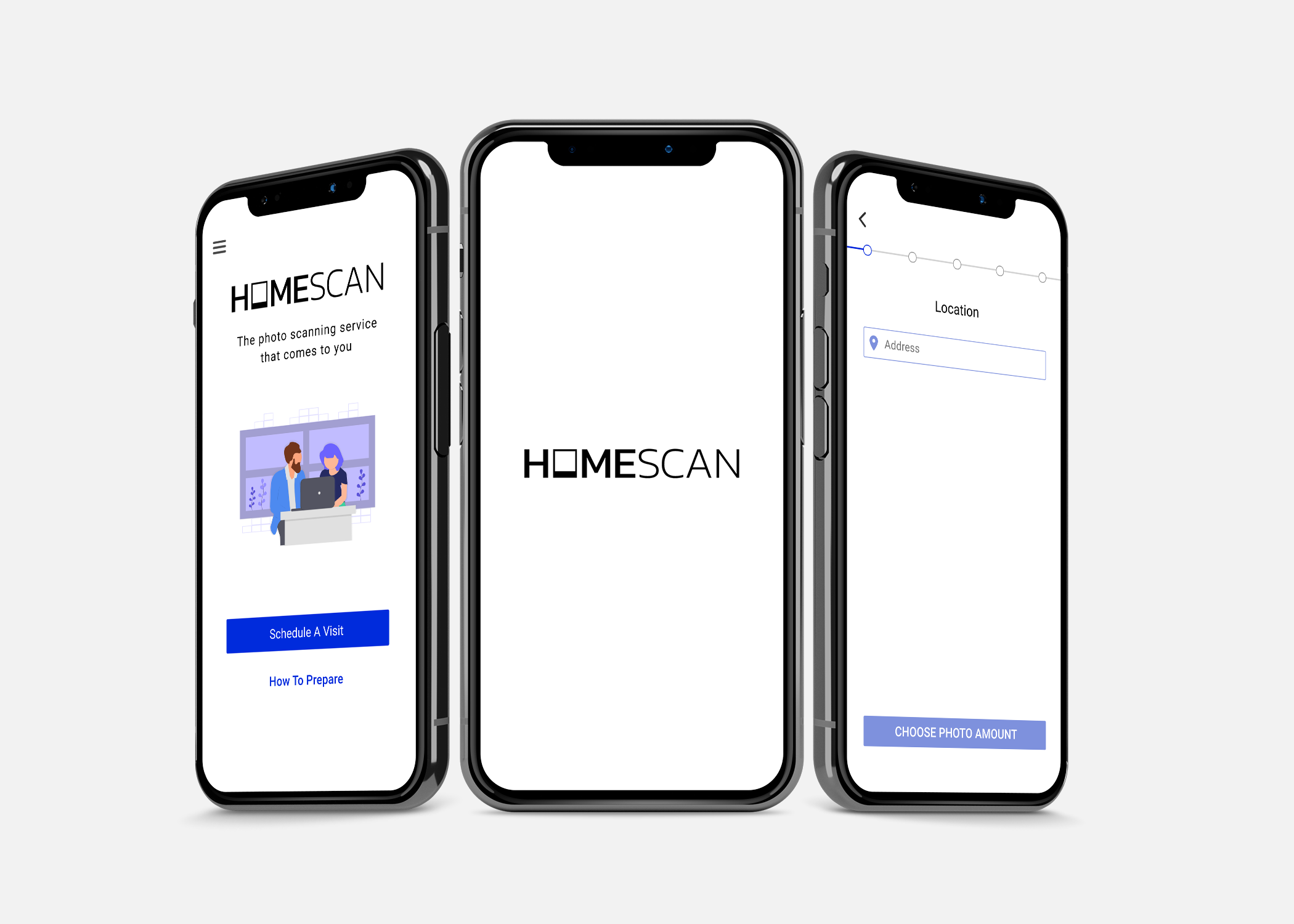HomeScan 3 screens mockup